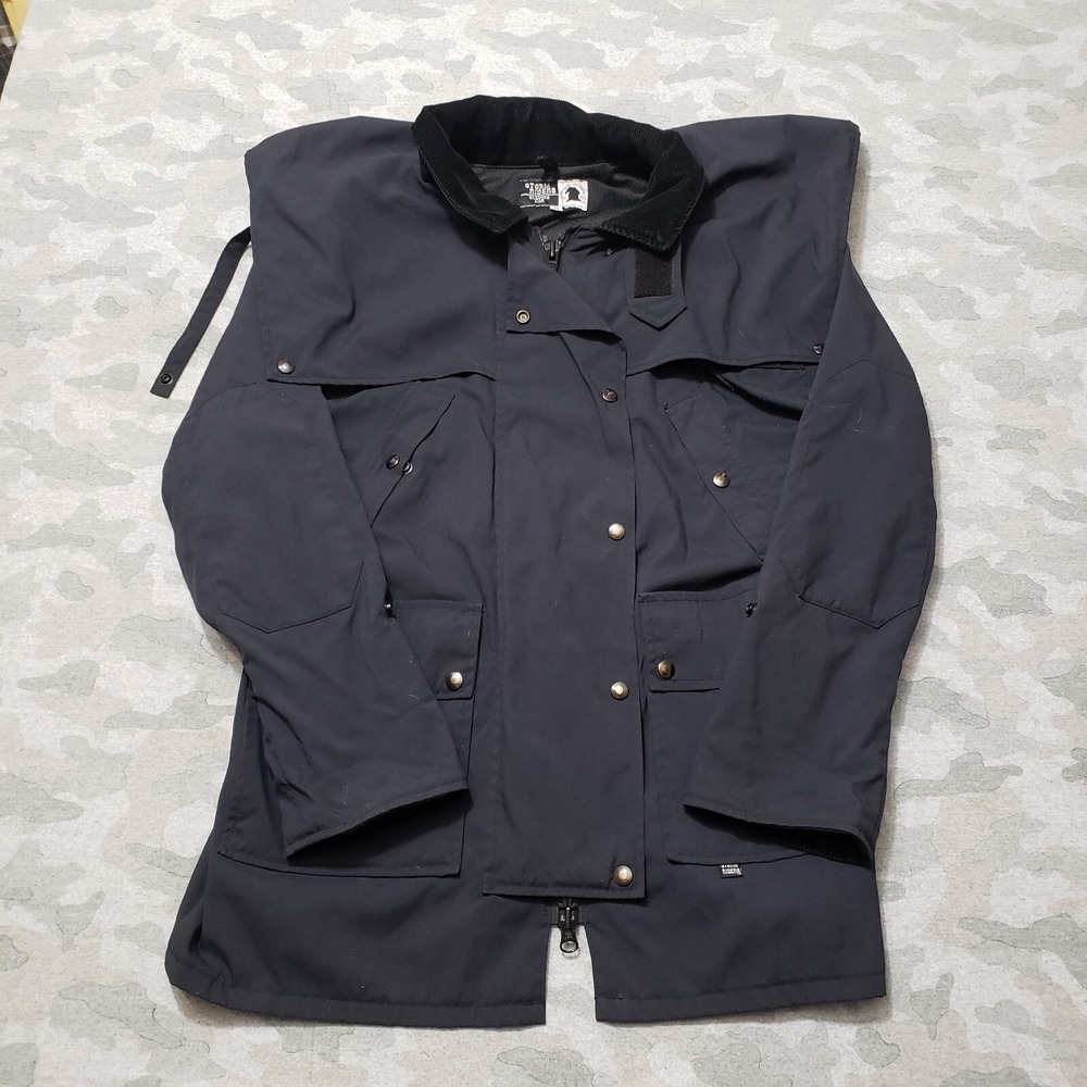 Storm Riders Coat Womens Medium Black Full Zip Long Sleeve